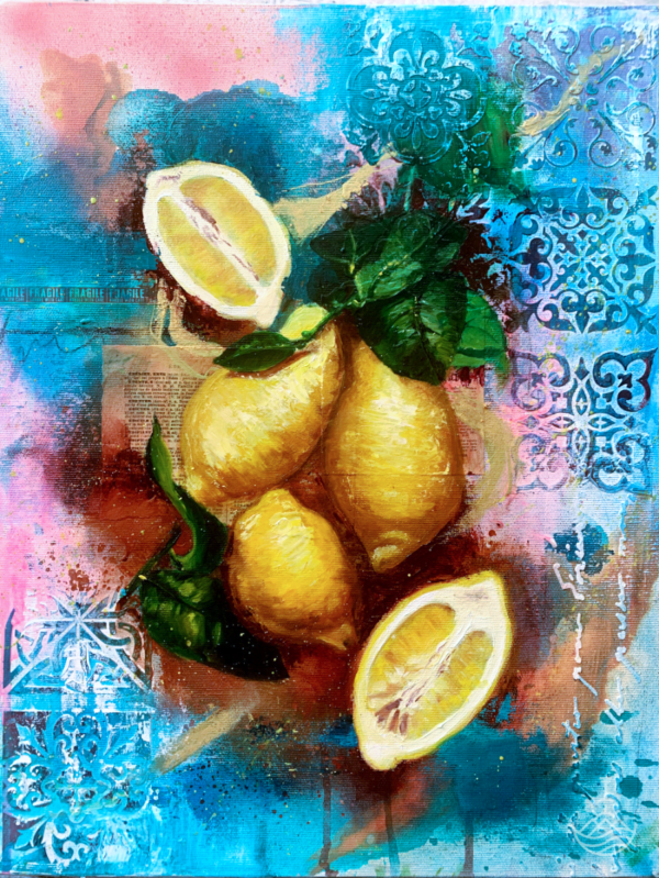 "Cure" oil and mixed media original painting