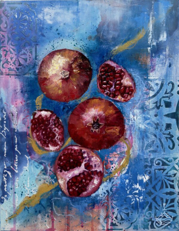 "9pm news" oil and mixed media original painting