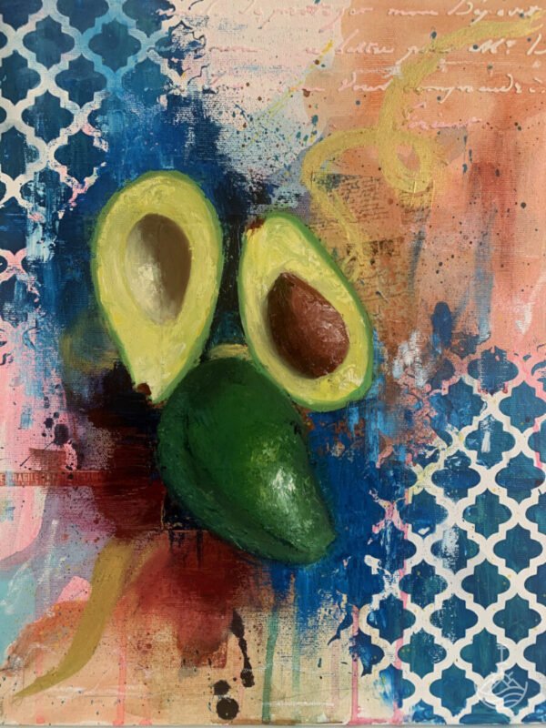 "Neighbor" oil and mixed media original painting