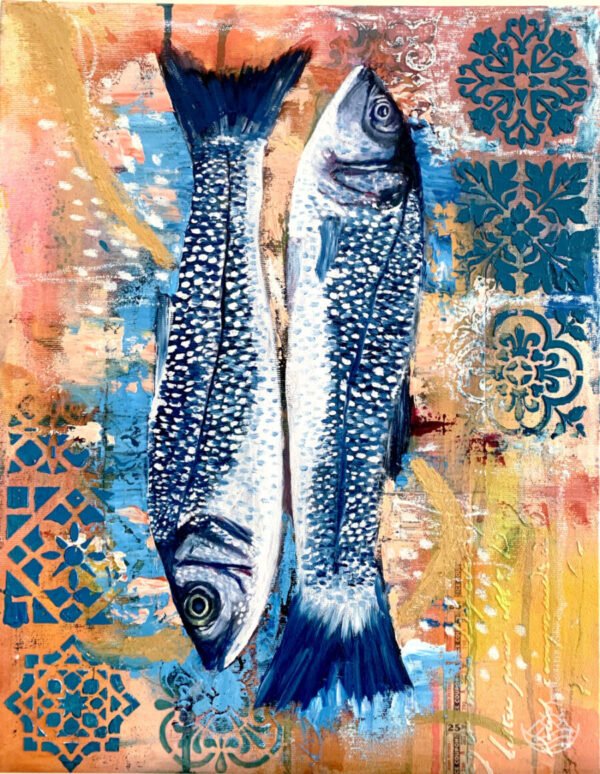 "The Tajin" oil and mixed media original painting