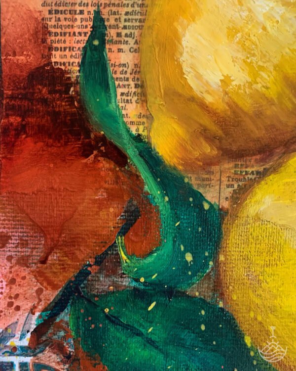 "Cure" oil and mixed media original painting