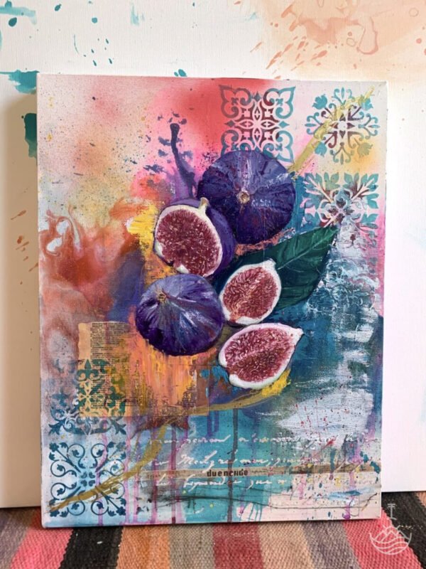 Figs "Northern" oil and mixed media original painting