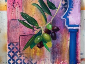 "Origin" oil and mixed media original painting